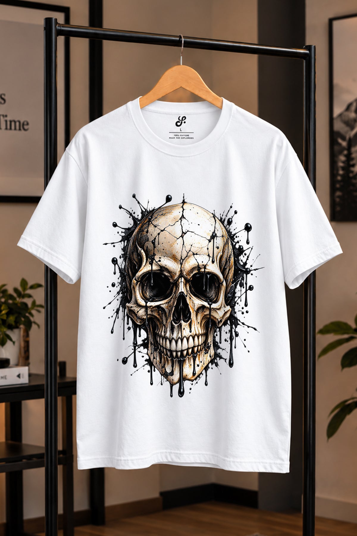 Cracked Skull Oversize Tişört