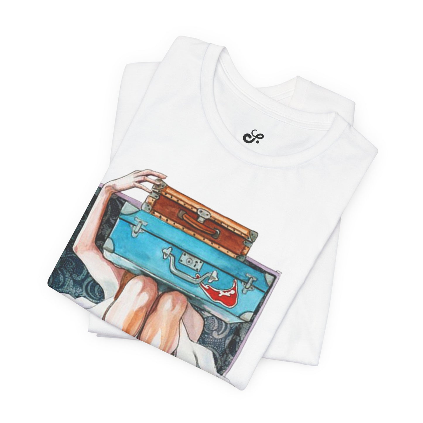 Travel & Exploration Themed Suitcase Illustrated Oversized T-Shirt YSS-TS-0004