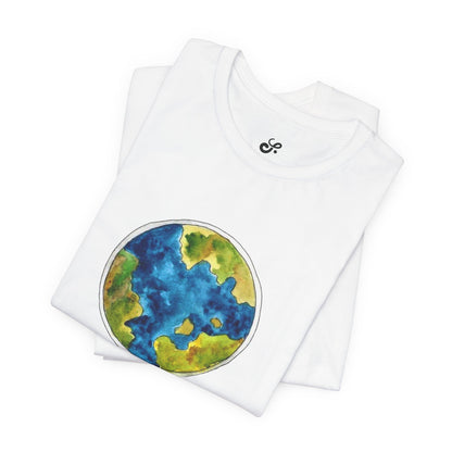 World and Hot Air Balloon Graphic Oversized T-Shirt YSS-TS-0002