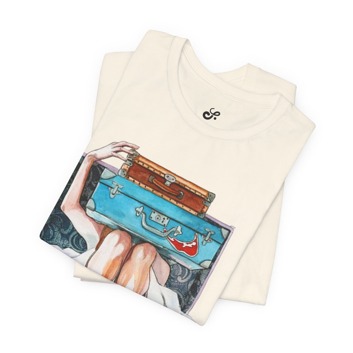 Travel & Exploration Themed Suitcase Illustrated Oversized T-Shirt YSS-TS-0004