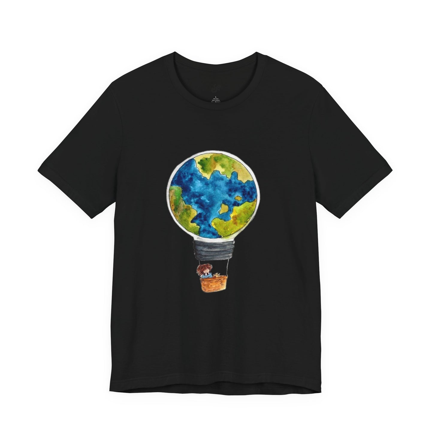 World and Hot Air Balloon Graphic Oversized T-Shirt YSS-TS-0002