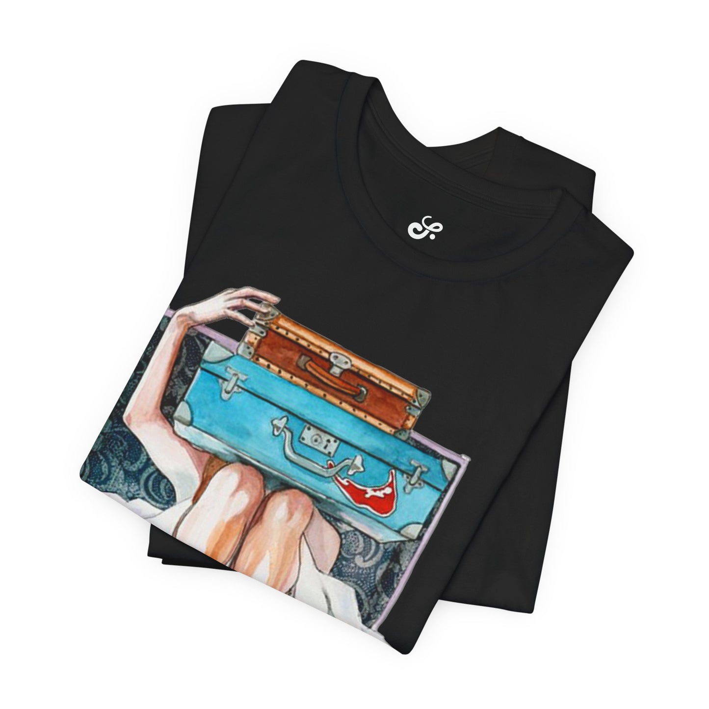 Travel & Exploration Themed Suitcase Illustrated Oversized T-Shirt YSS-TS-0004