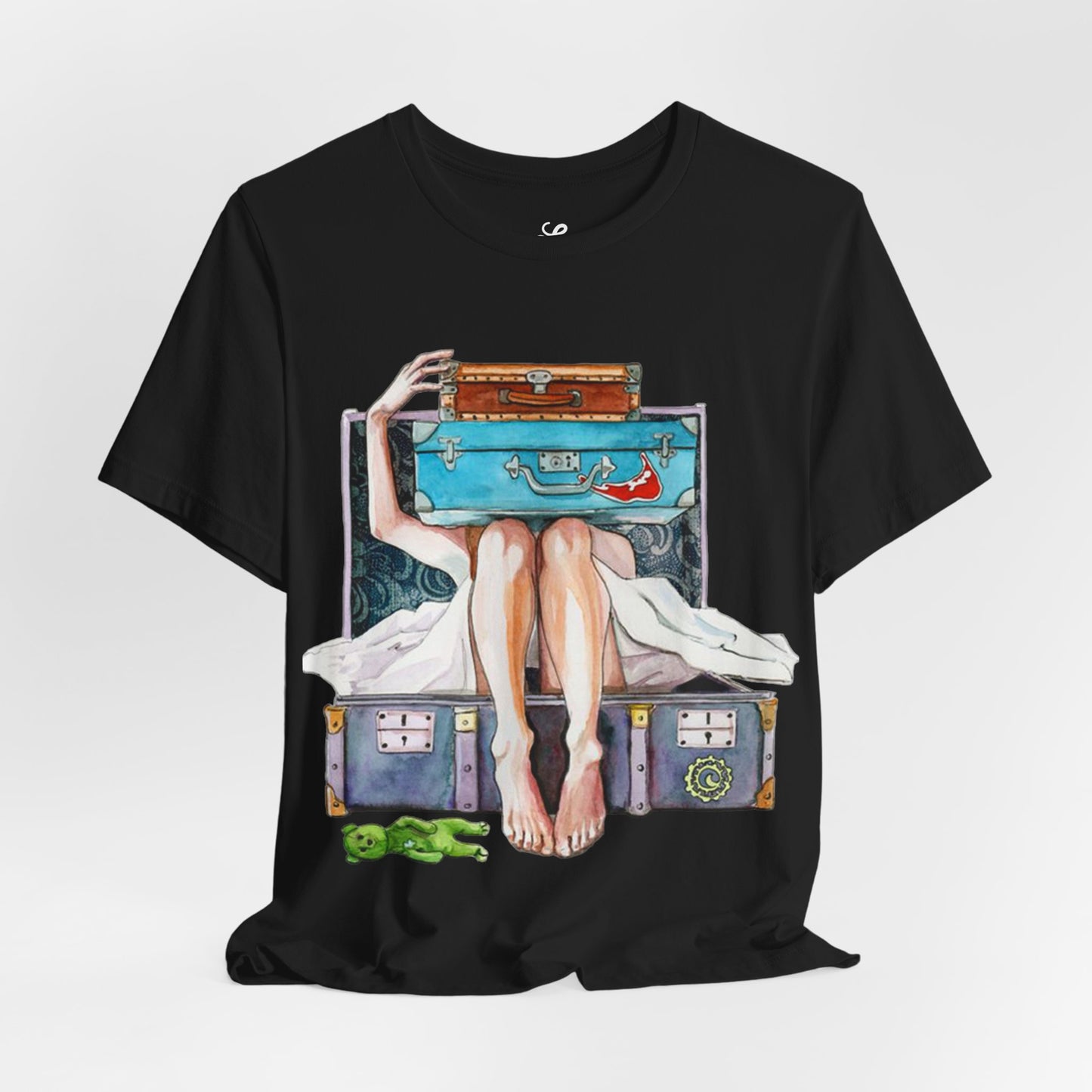 Travel & Exploration Themed Suitcase Illustrated Oversized T-Shirt YSS-TS-0004