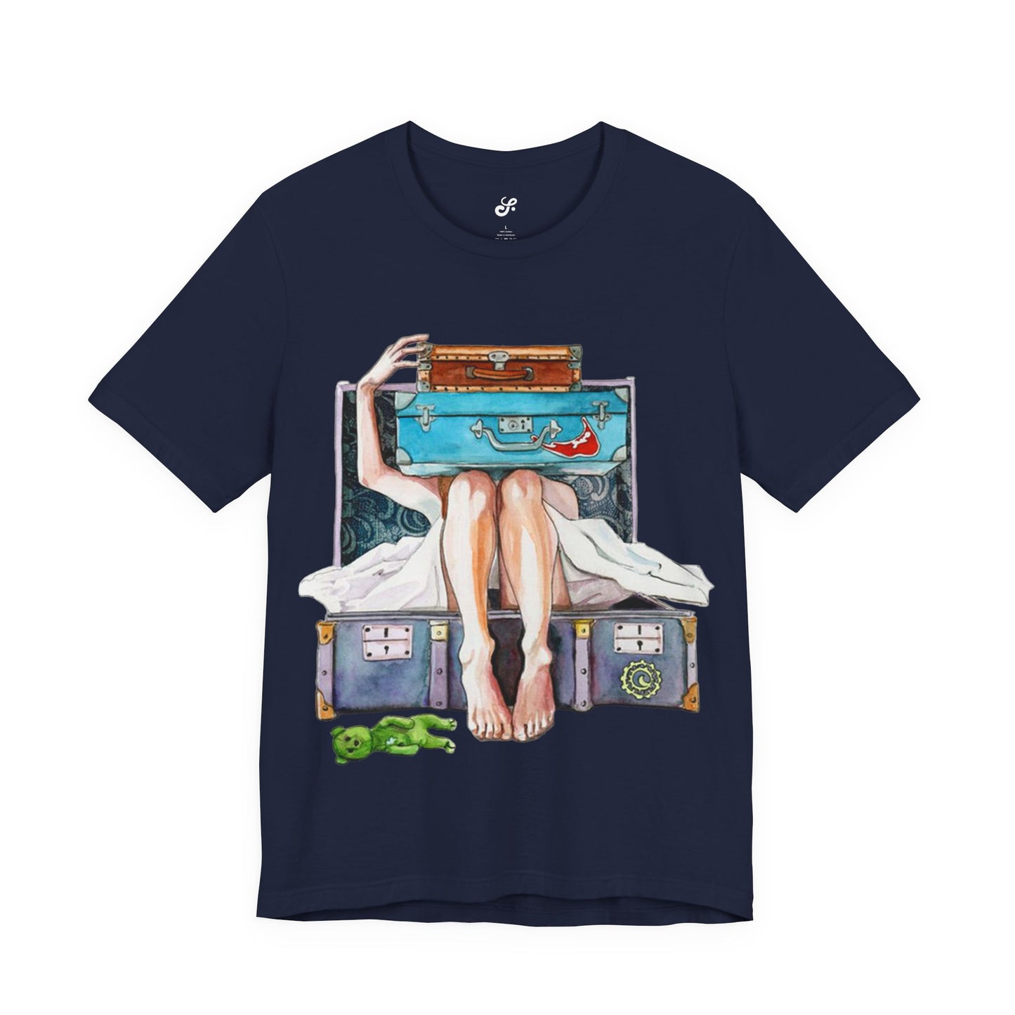 Travel & Exploration Themed Suitcase Illustrated Oversized T-Shirt YSS-TS-0004