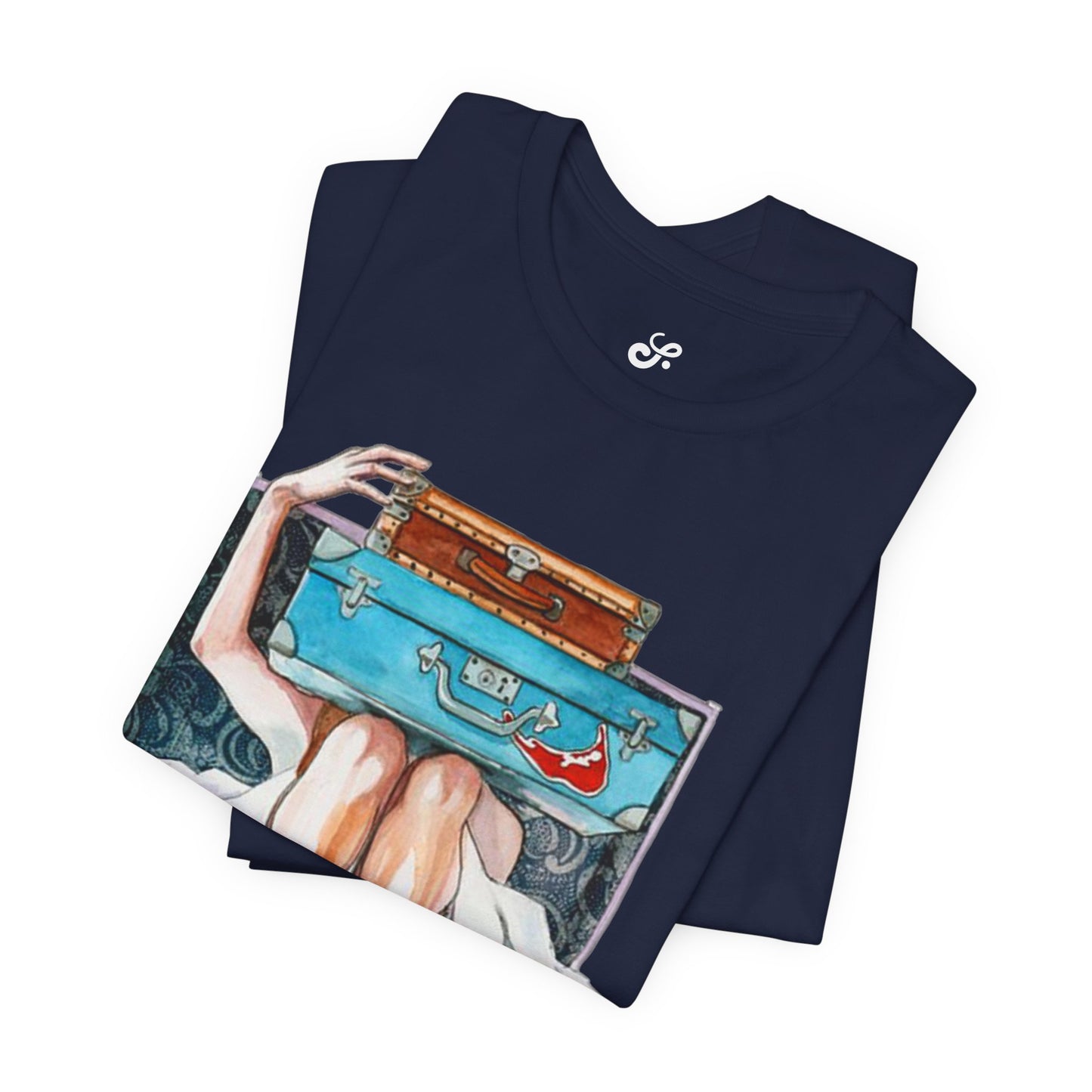 Travel & Exploration Themed Suitcase Illustrated Oversized T-Shirt YSS-TS-0004