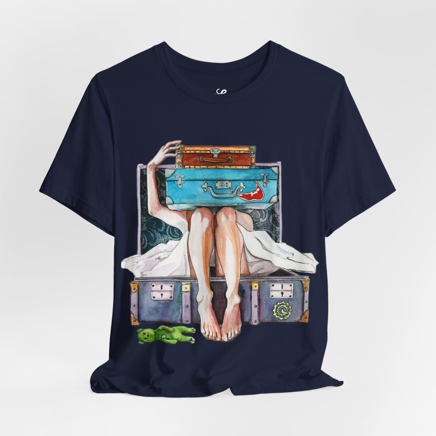 Travel & Exploration Themed Suitcase Illustrated Oversized T-Shirt YSS-TS-0004
